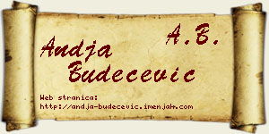 Anđa Budečević vizit kartica